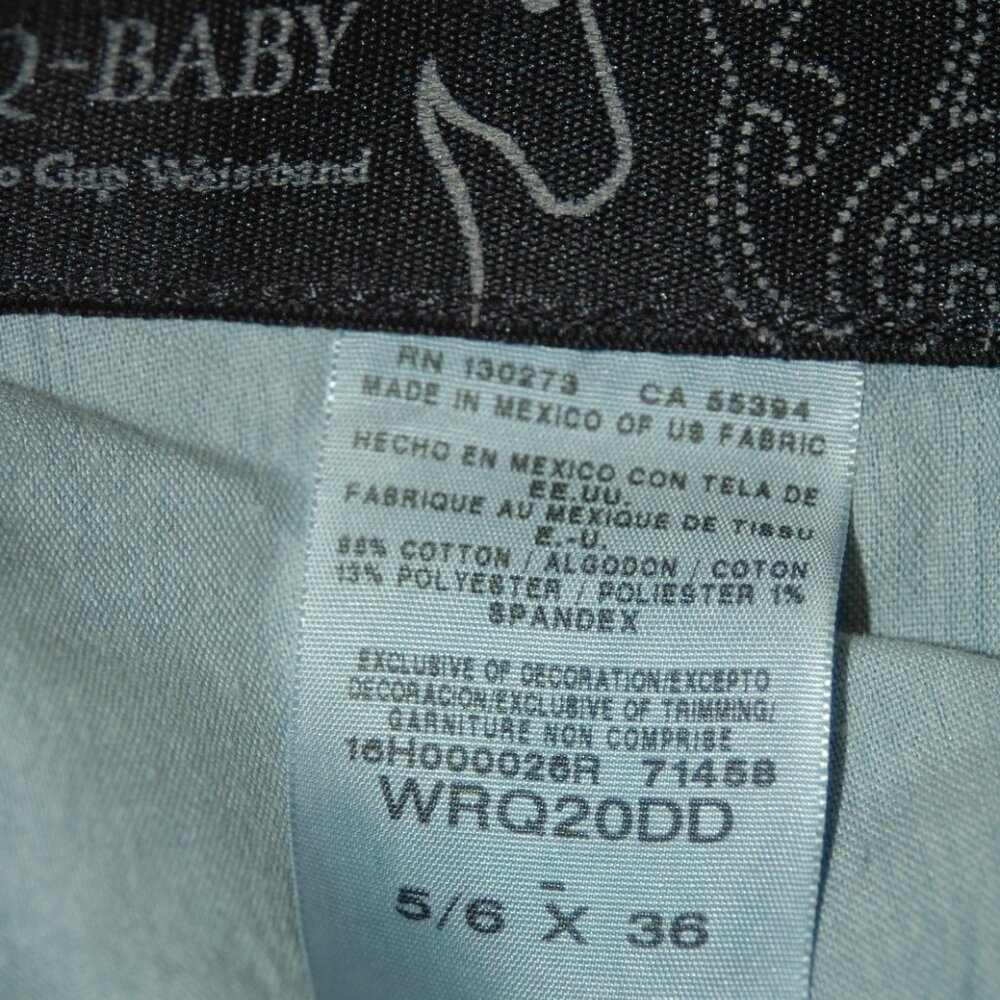 Q-Baby Wranglers Jeans Women’s 5/6 x 36 Dark Wash - Picture 11 of 11